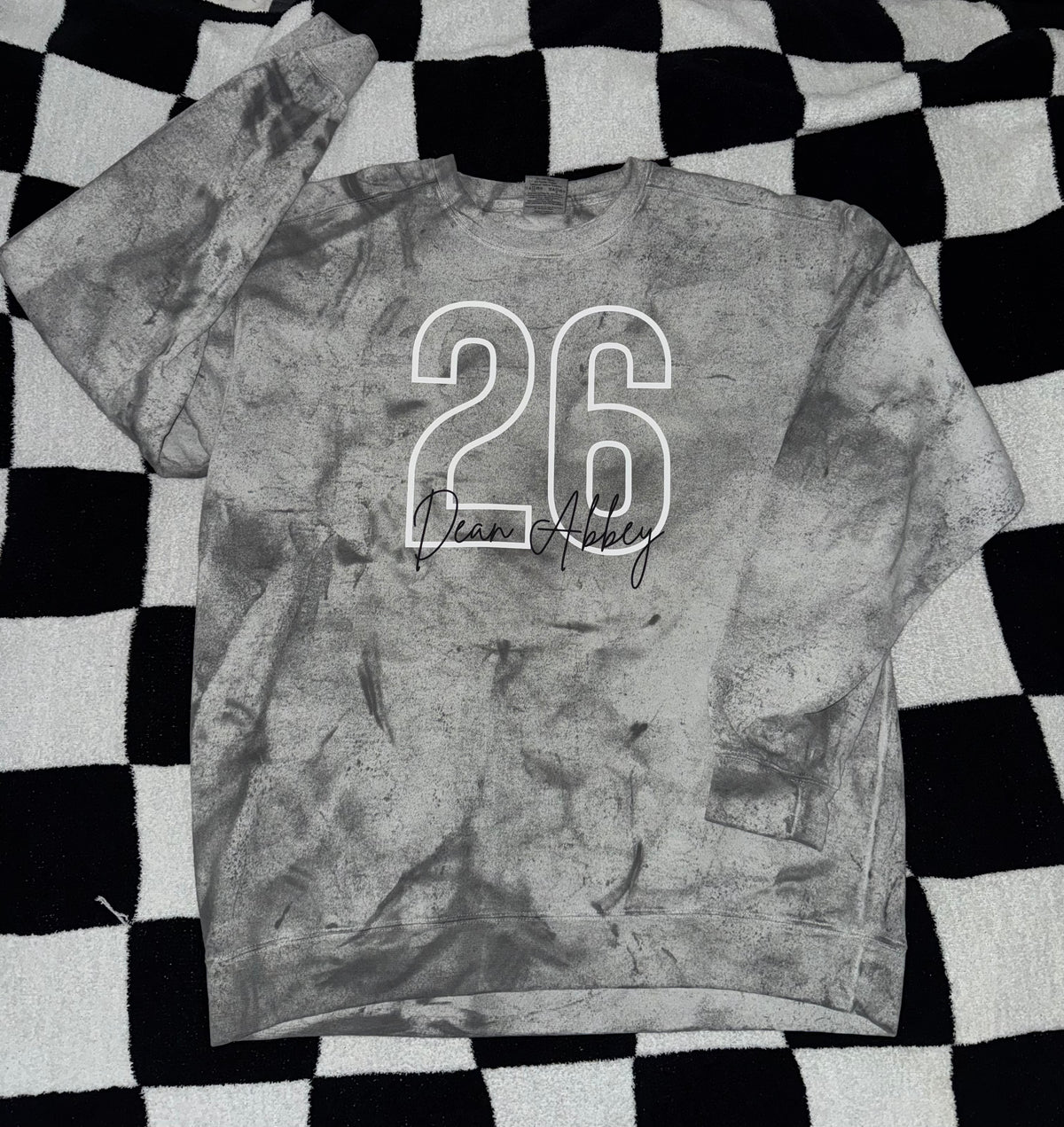 Color Blasted Name/Number Crewneck