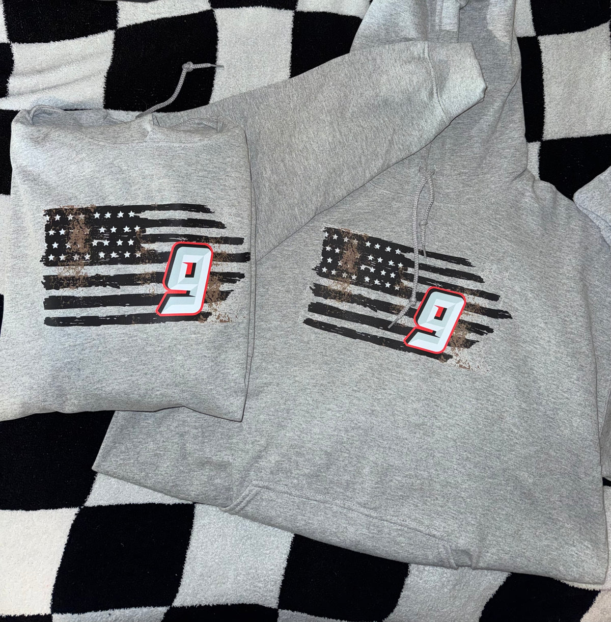 Rustic Dirty Flag with Custom Number File Design