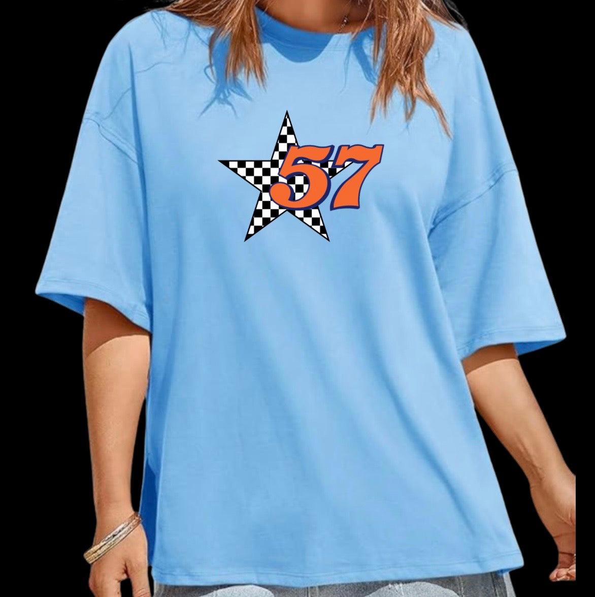 Checkered Star with a Number file T-Shirt