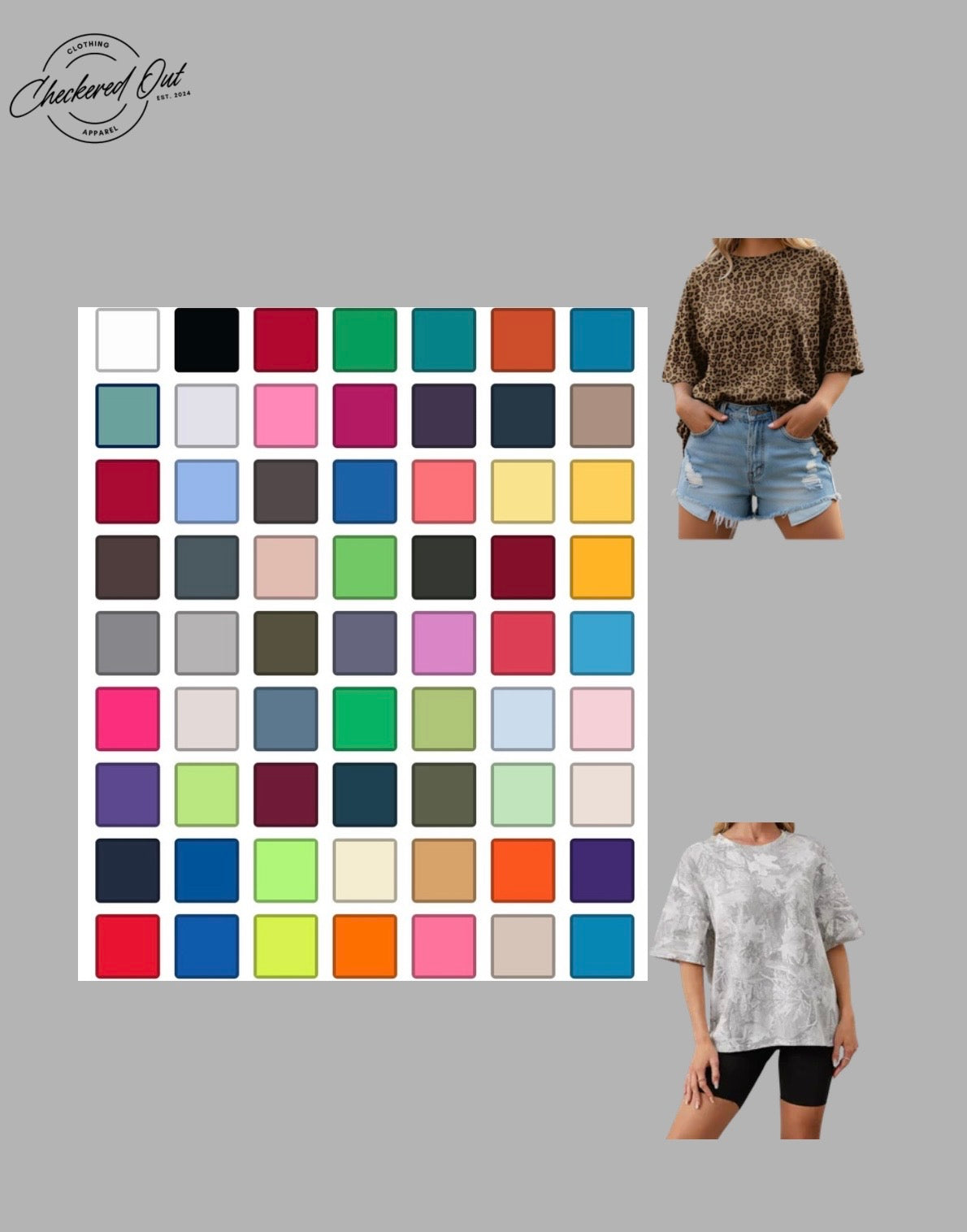 Checkered with Name on your pick of shirt