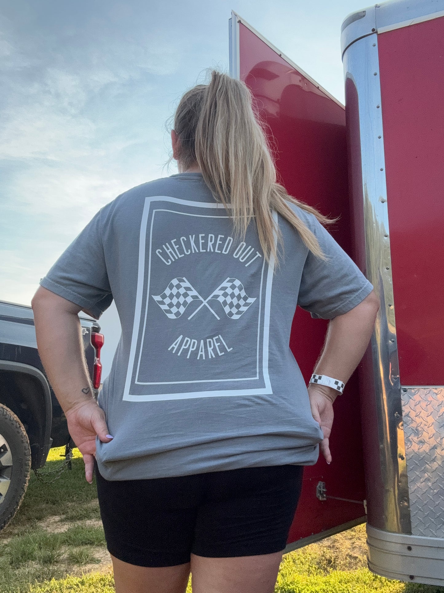 Checkered Out Box Logo T-shirt