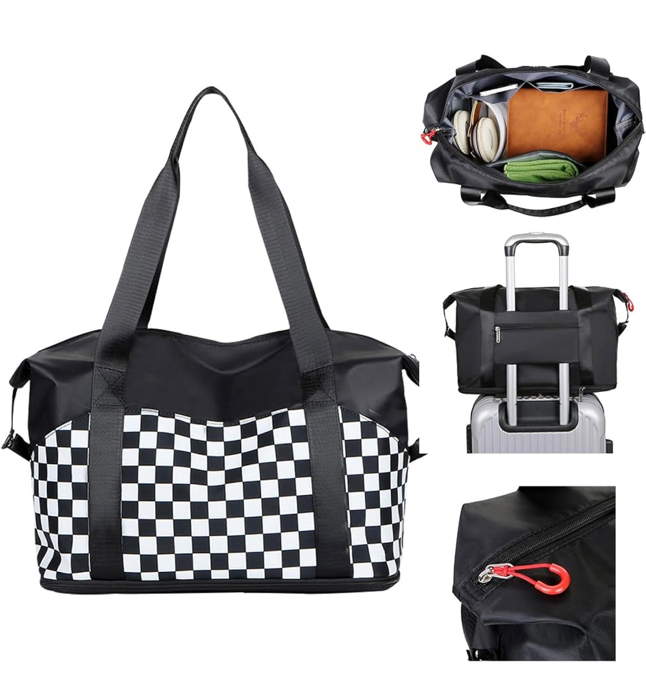 Checkered Duffle Bag