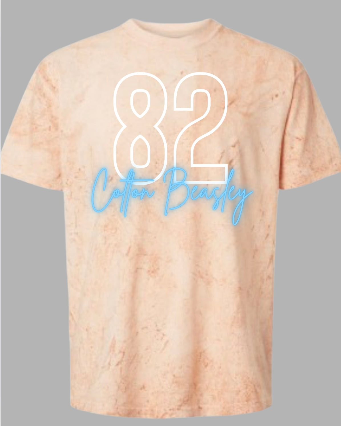 Color Blasted Comfort Color T-shirt with NEON name/number
