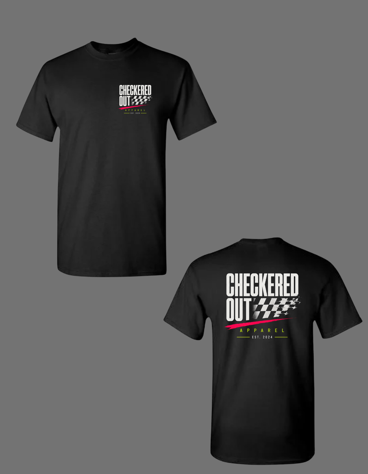 Checkered Out Apparel Pink/Yellow Merch
