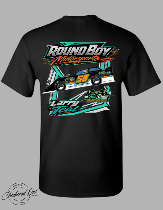 Larry Teal Race T-Shirt Design
