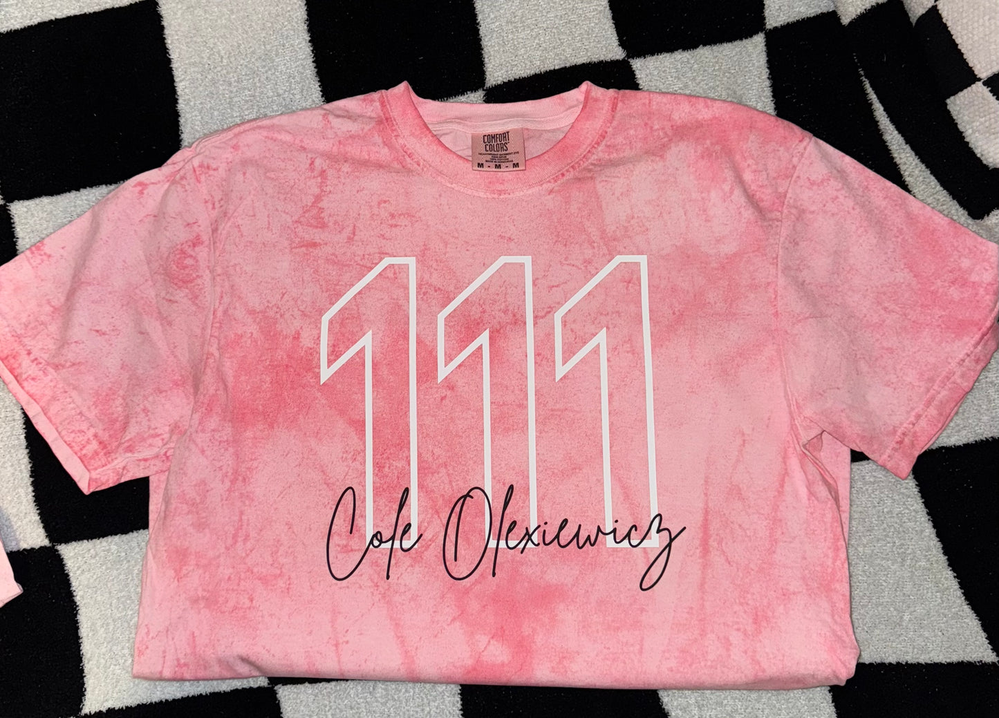 Color Blasted Comfort Color T-shirt with name/number