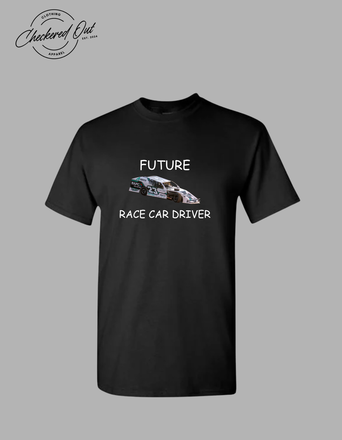 Future Race Car Driver with car cutout