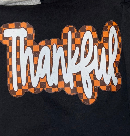 Thankful Design  - Black Tshirt