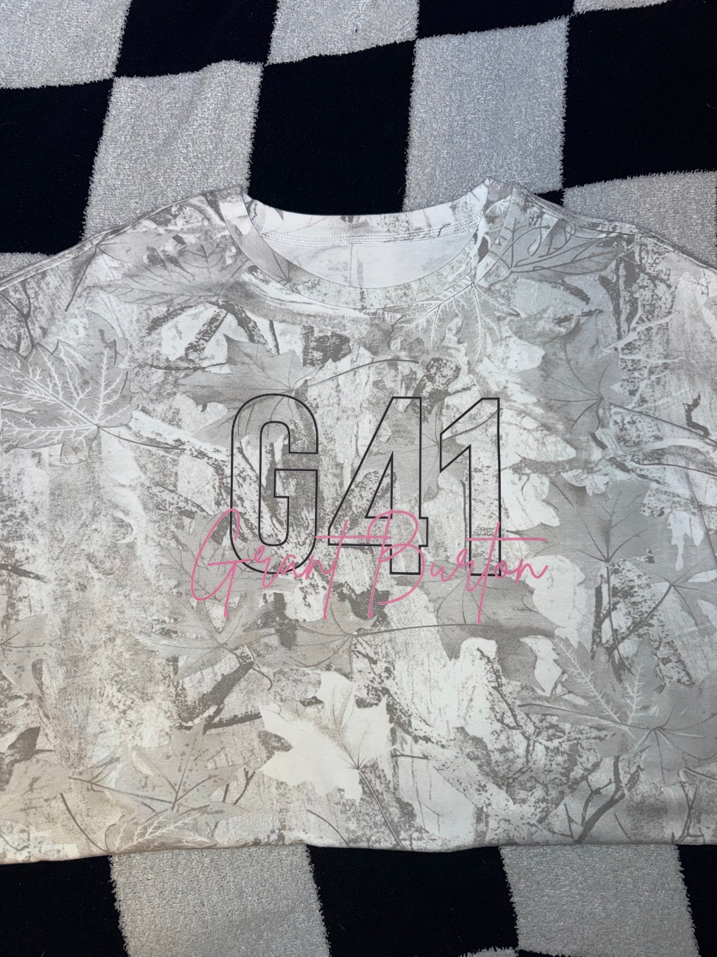 Camo or Leopard Name/Number T-Shirts