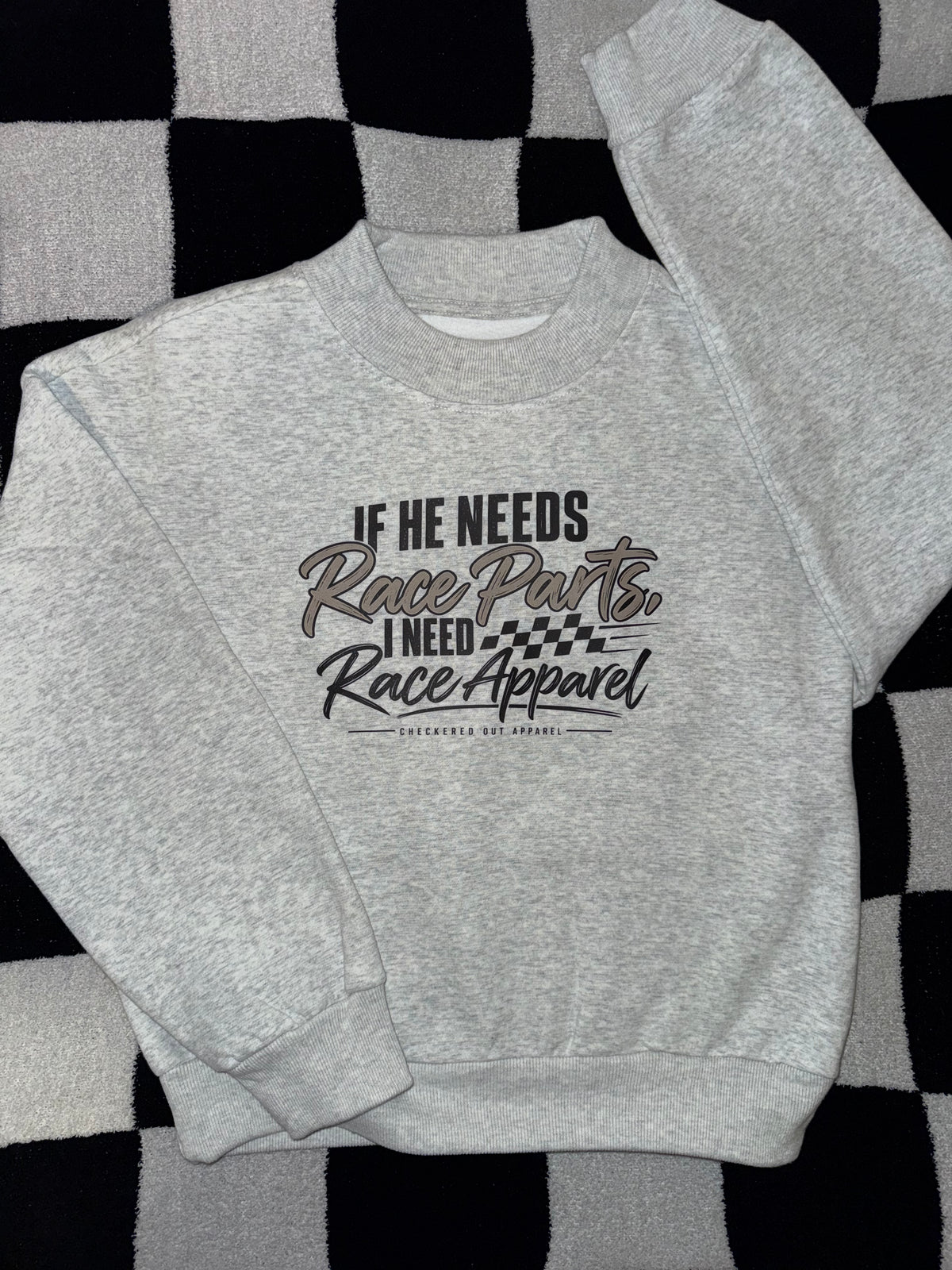 If he needs race car parts, I need race apparel Design - Ash Apparel