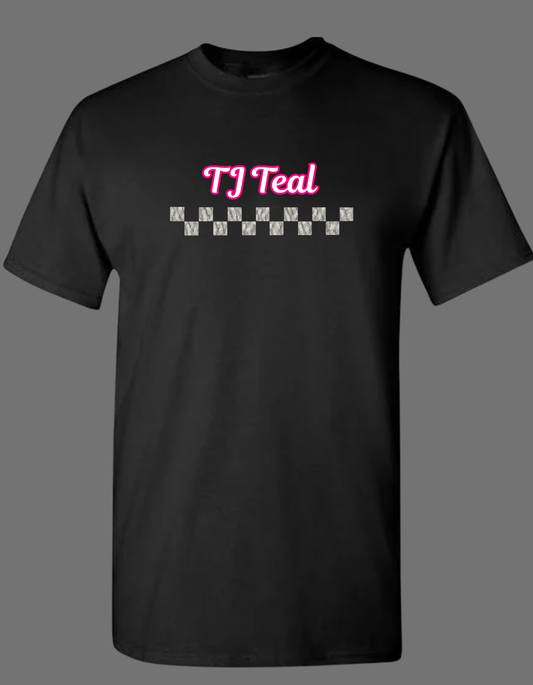 Name with camo/checkered stripe