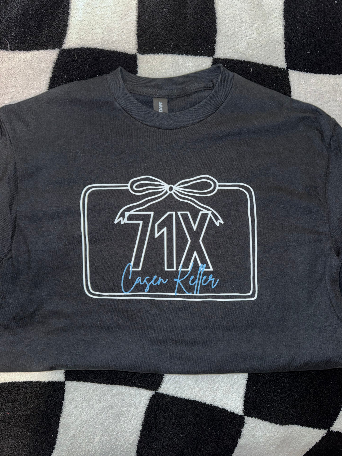 Bow Box with Name & Number T-Shirt Design