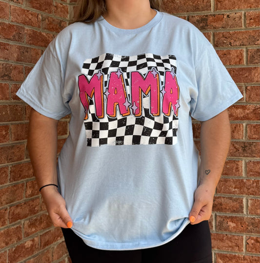 Mama Checkered T-shirt