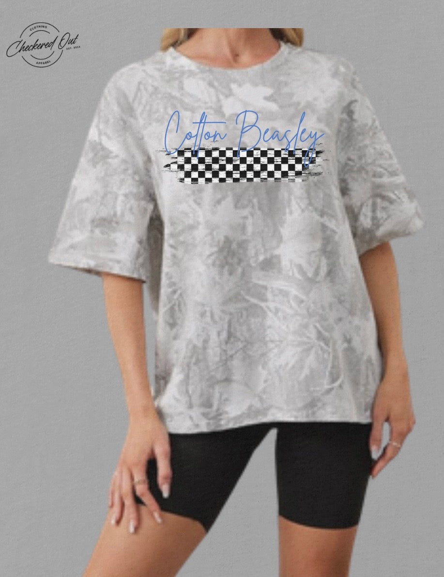 Checkered with Name on your pick of shirt