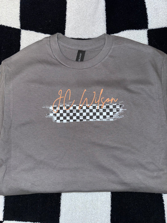 Checkered with Name on your pick of shirt