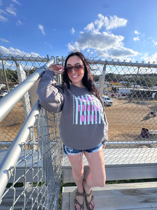 Dirt Track Wife with Stripes