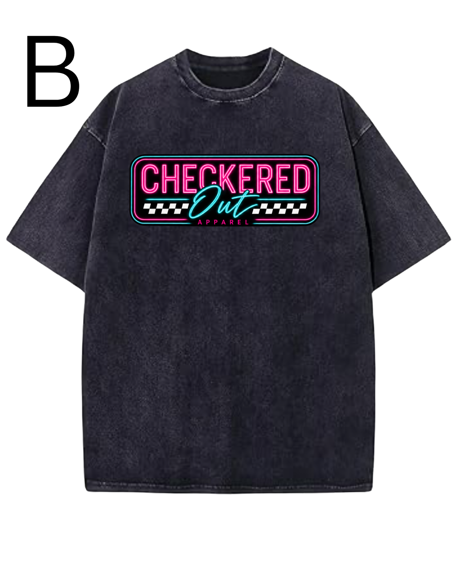 Checkered Out Apparel Retro, Acid Wash shirts