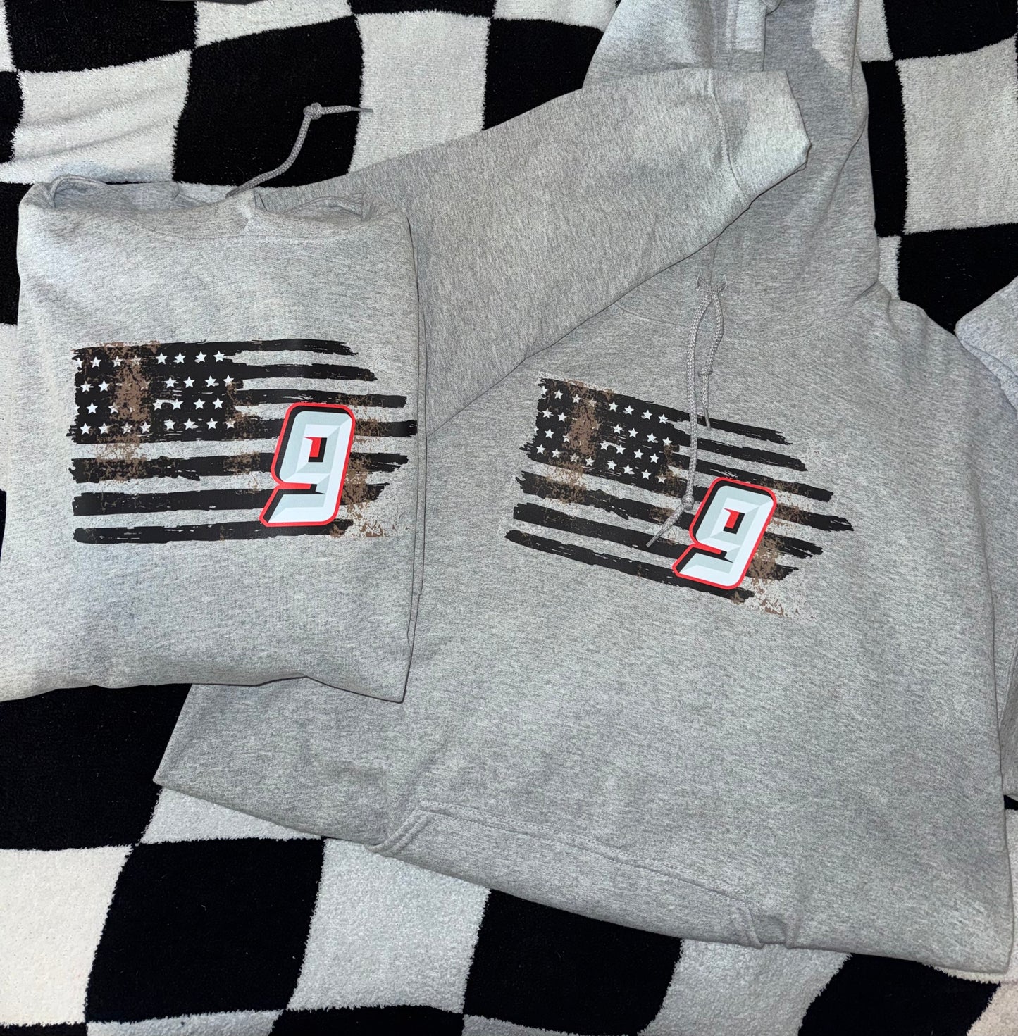 Rustic Dirty Flag with Custom Number File Design
