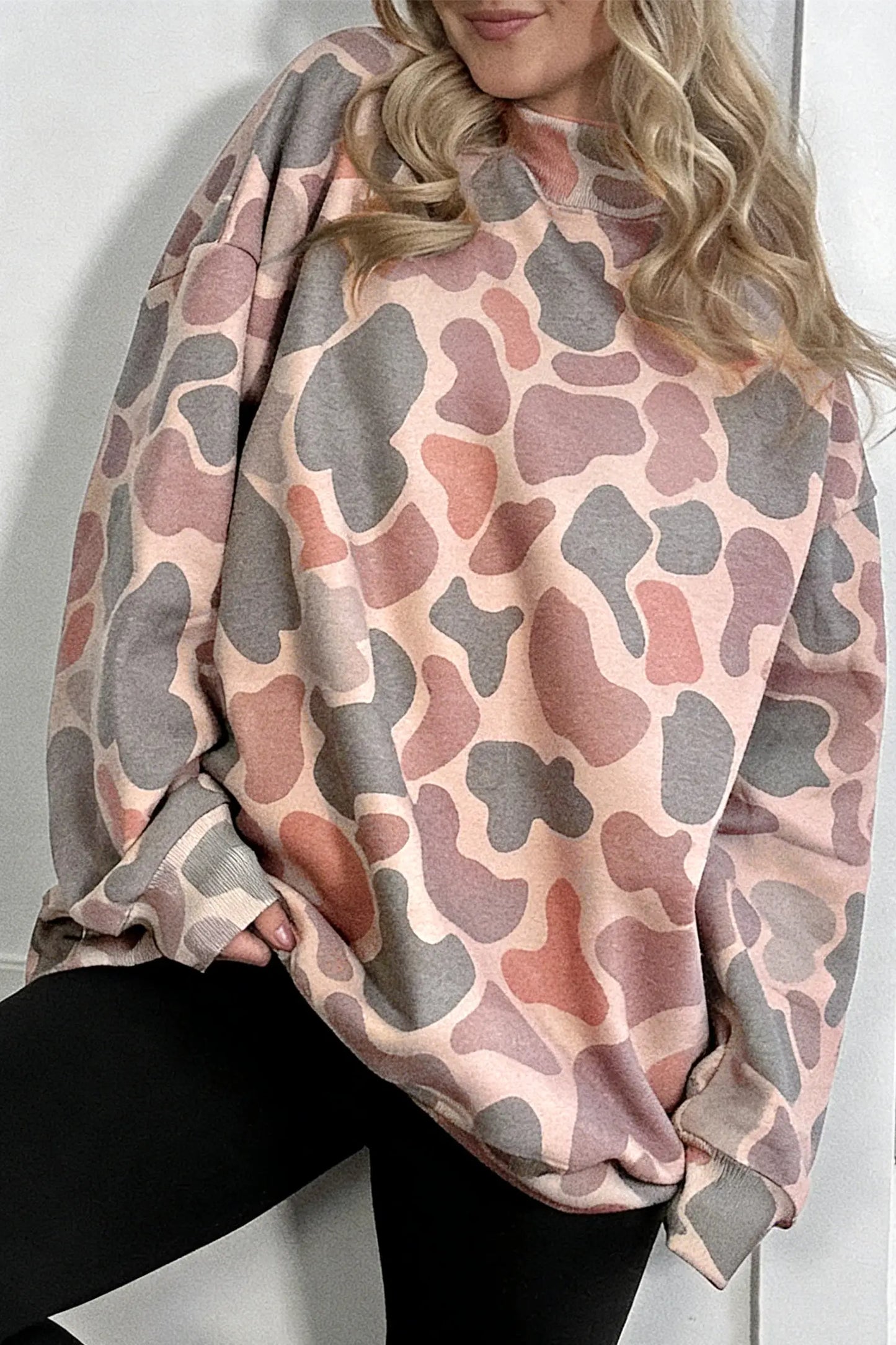 Camo Pullover Mock Neck