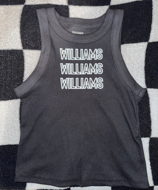Last Name Hollowed Tank Top