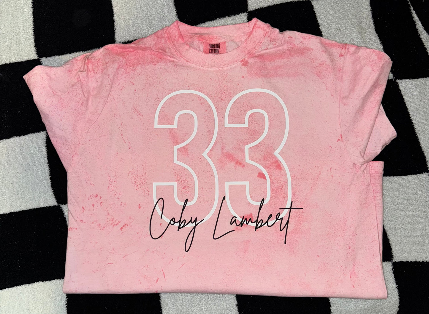 Color Blasted Comfort Color T-shirt with name/number