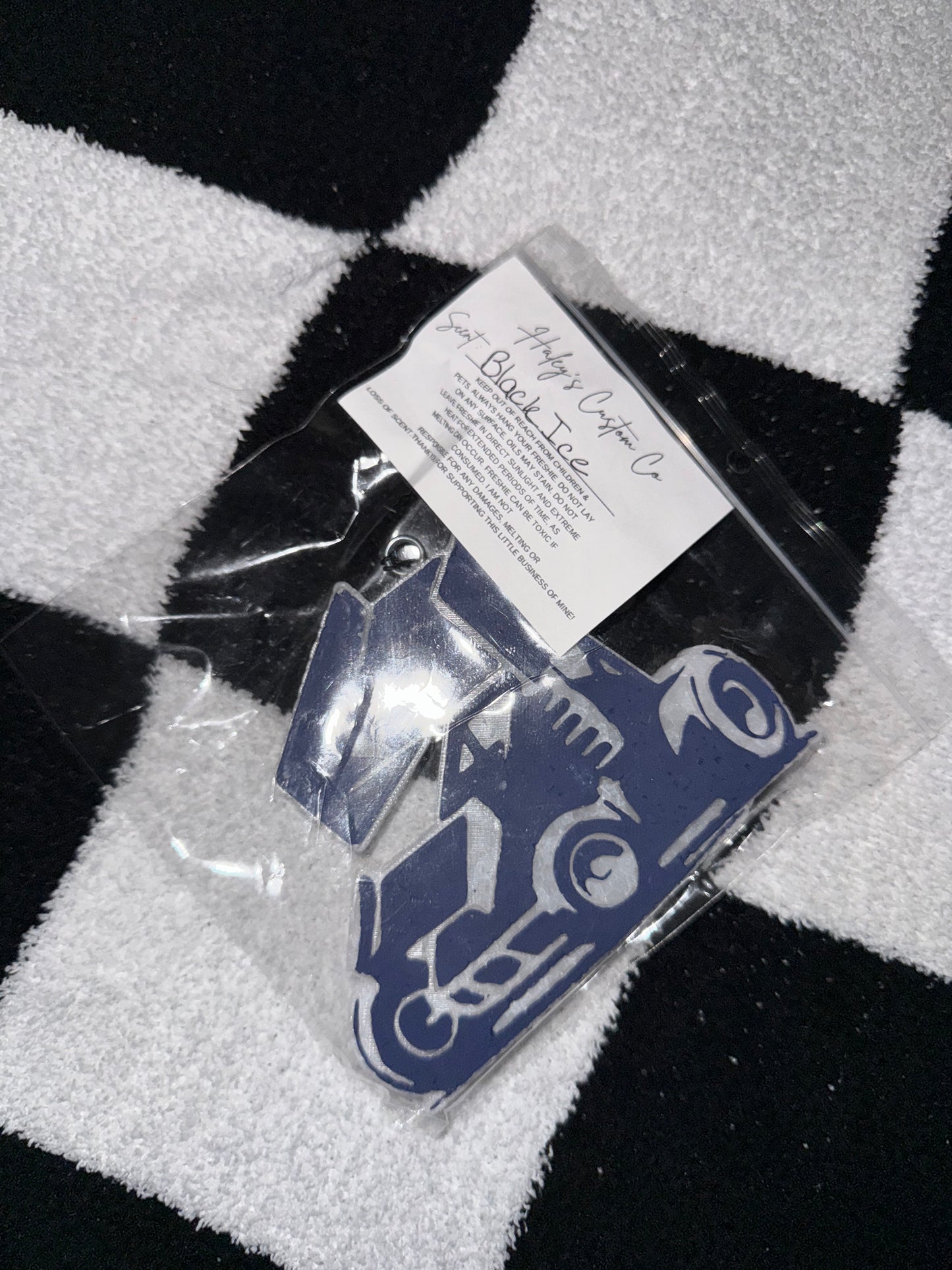 Sprint Car - Navy Blue and Clear Air Freshener