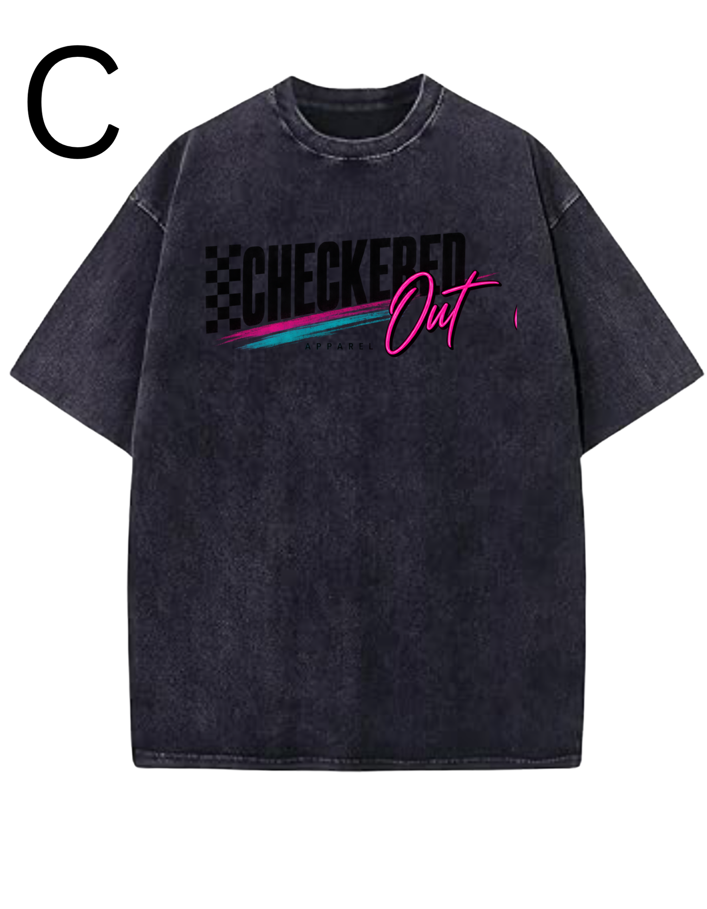 Checkered Out Apparel Retro, Acid Wash shirts