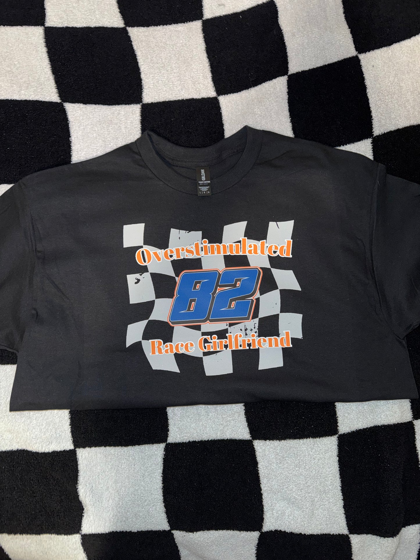 Overstimulated Race Wife, Girlfriend, Mom, etc. T-shirt
