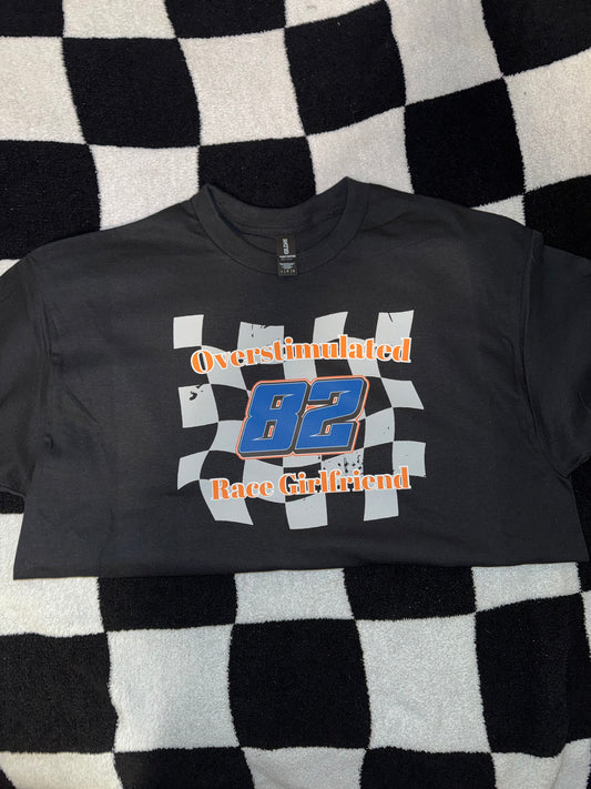 Overstimulated Race Wife, Girlfriend, Mom, etc. T-shirt