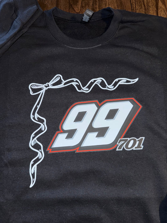 Bow with number file and last name - Crewneck