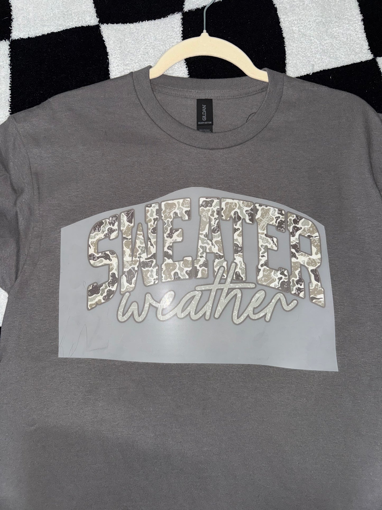 Sweater Weather Design - Crewneck Dark Grey