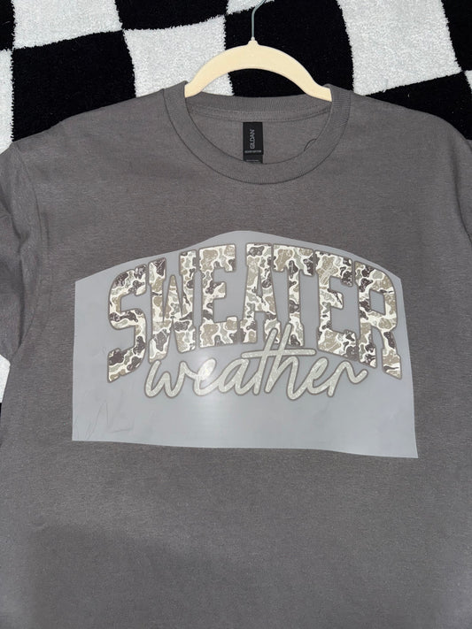 Sweater Weather Design - Crewneck Dark Grey
