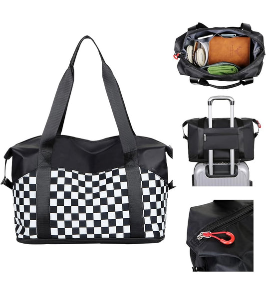 Checkered Duffle Bag