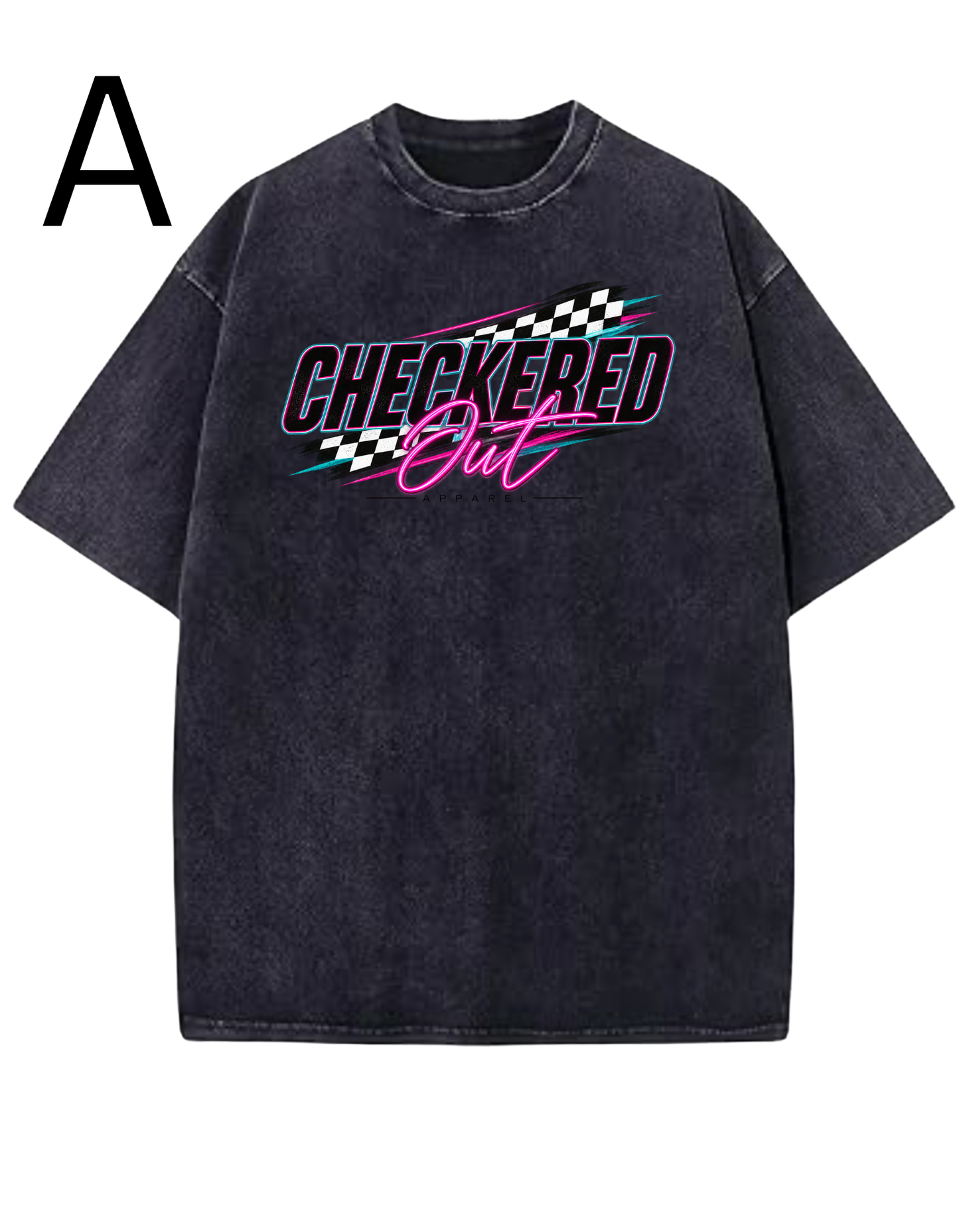 Checkered Out Apparel Retro, Acid Wash shirts