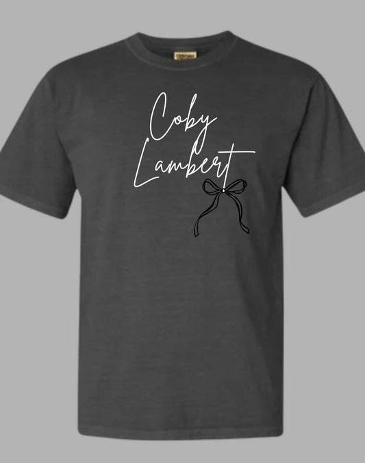 Name with Bow hanging T-shirt