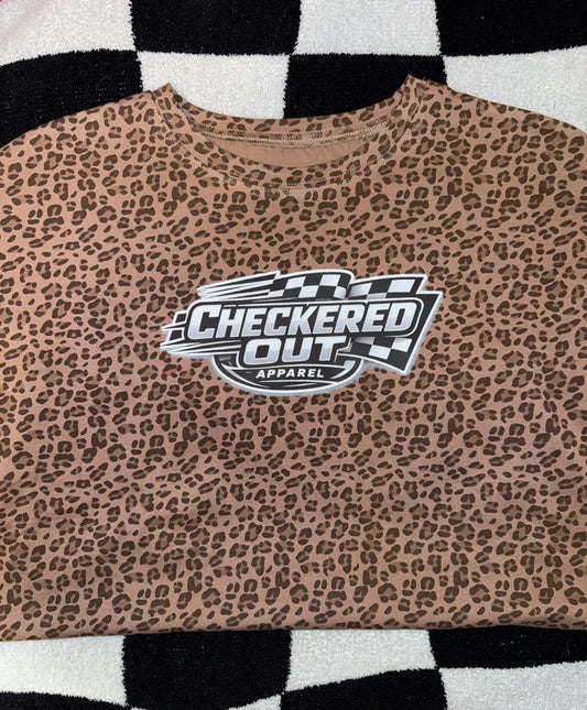 Camo or Leopard Checkered Out Apparel Logo