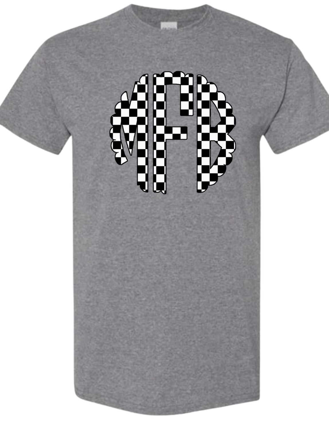 Checkered Monogram Design with or without Bow