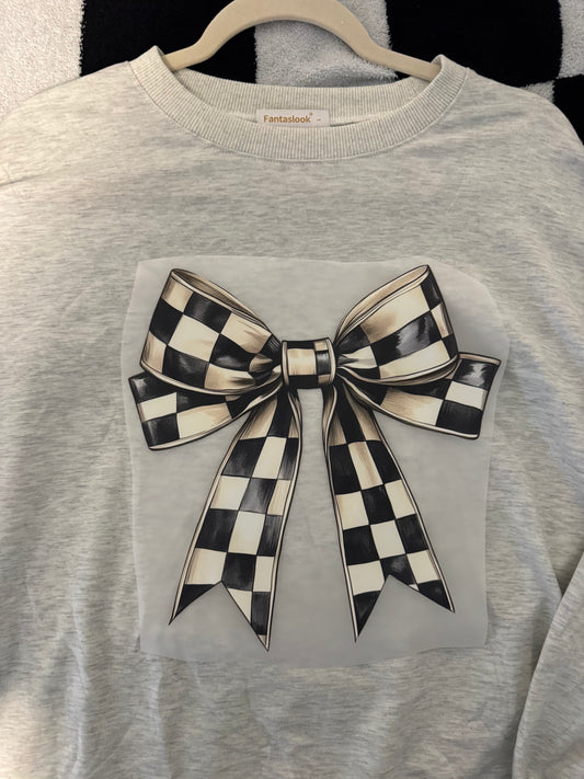 Checkered Bow T-Shirt