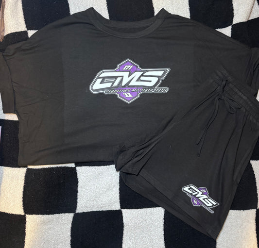 Custom Oversized Short Sleeve, Drawstring Short Set