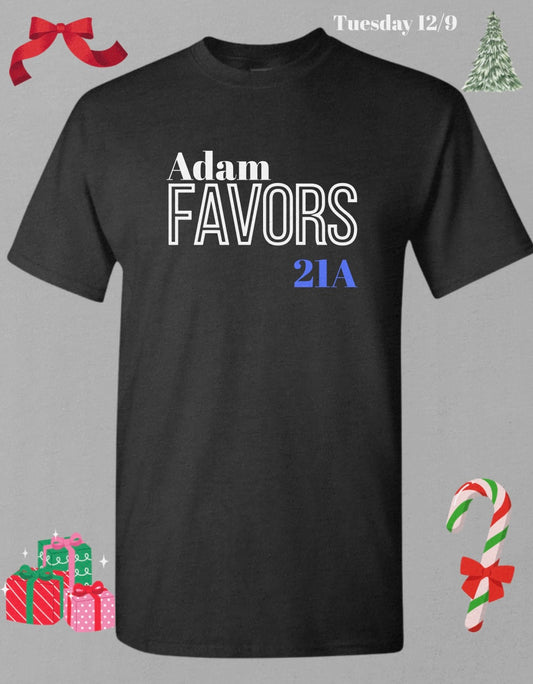 Name and Number Black T-shirt