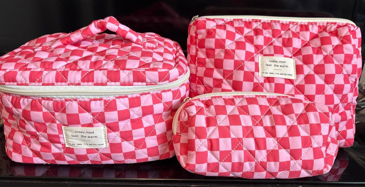Checkered Bags 3 piece Set