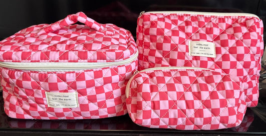 Checkered Bags 3 piece Set
