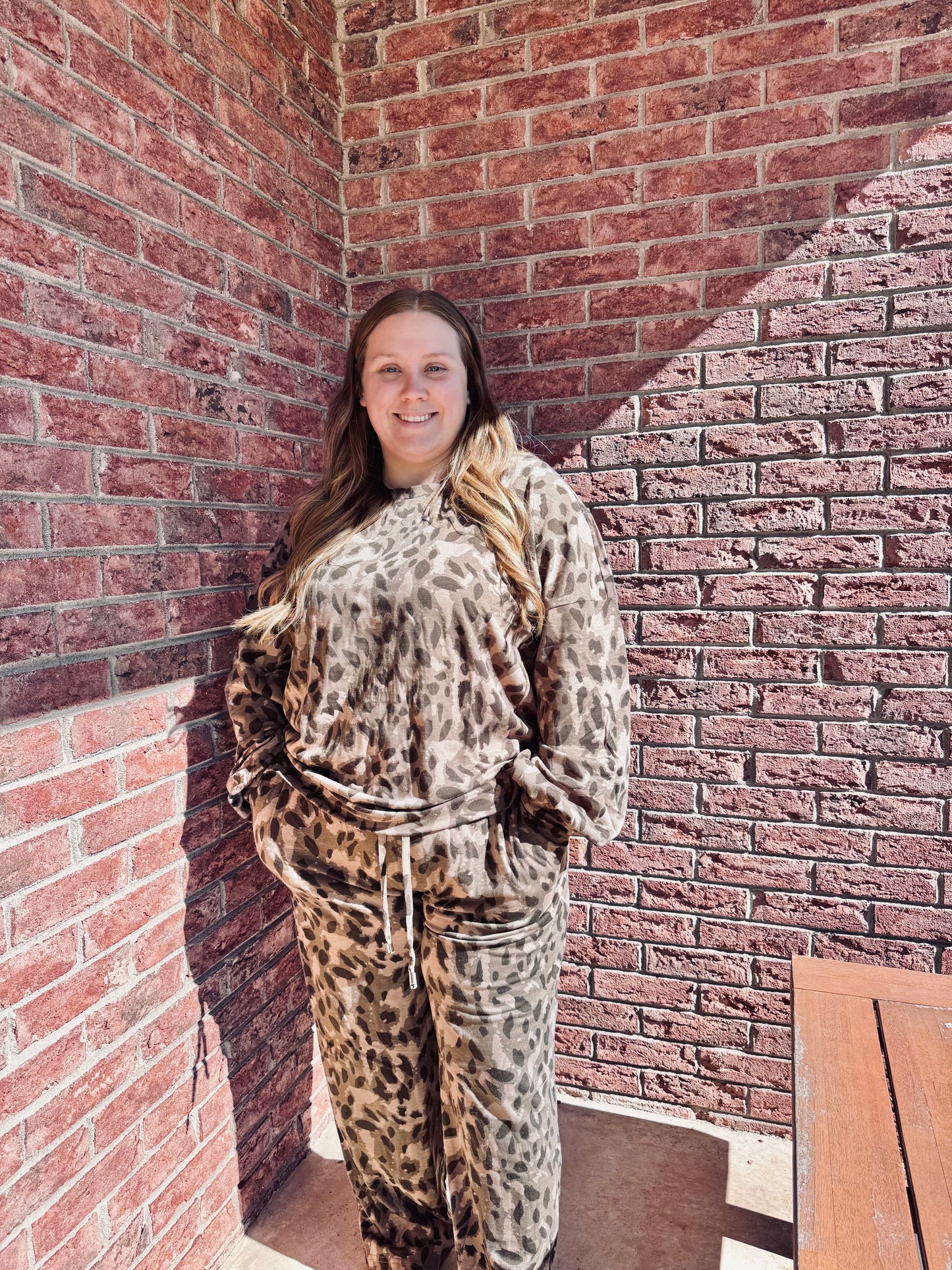 Leopard Pullover & Drawstring Pant Set