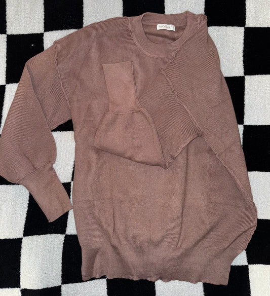 Oversized Sweater with Side Slits