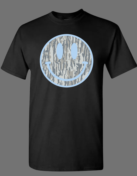 Camo Smiley Face T-shirt