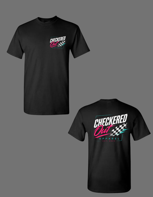 Checkered Out Apparel Teal/Pink Merch