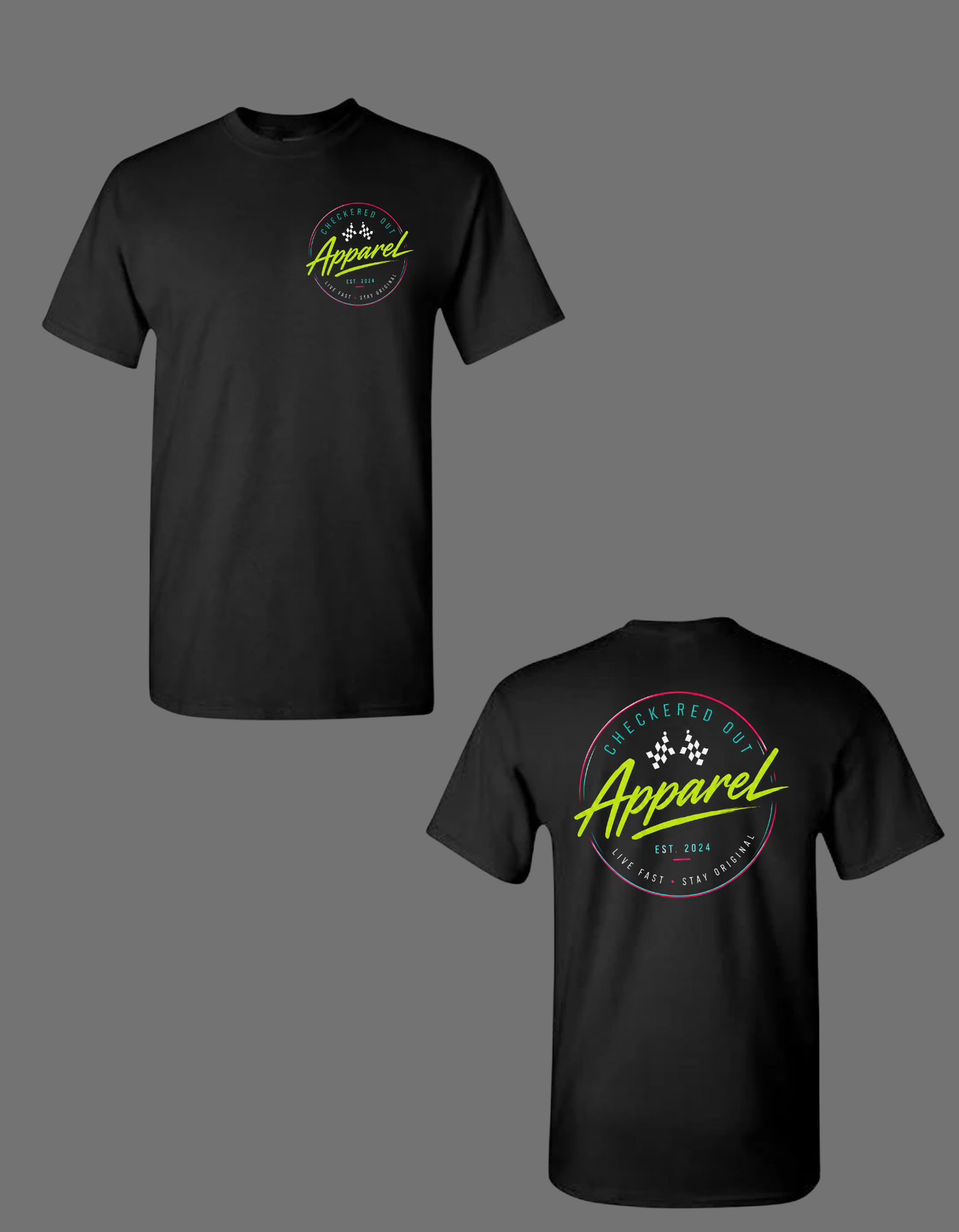 Checkered Out Apparel Neon Circle