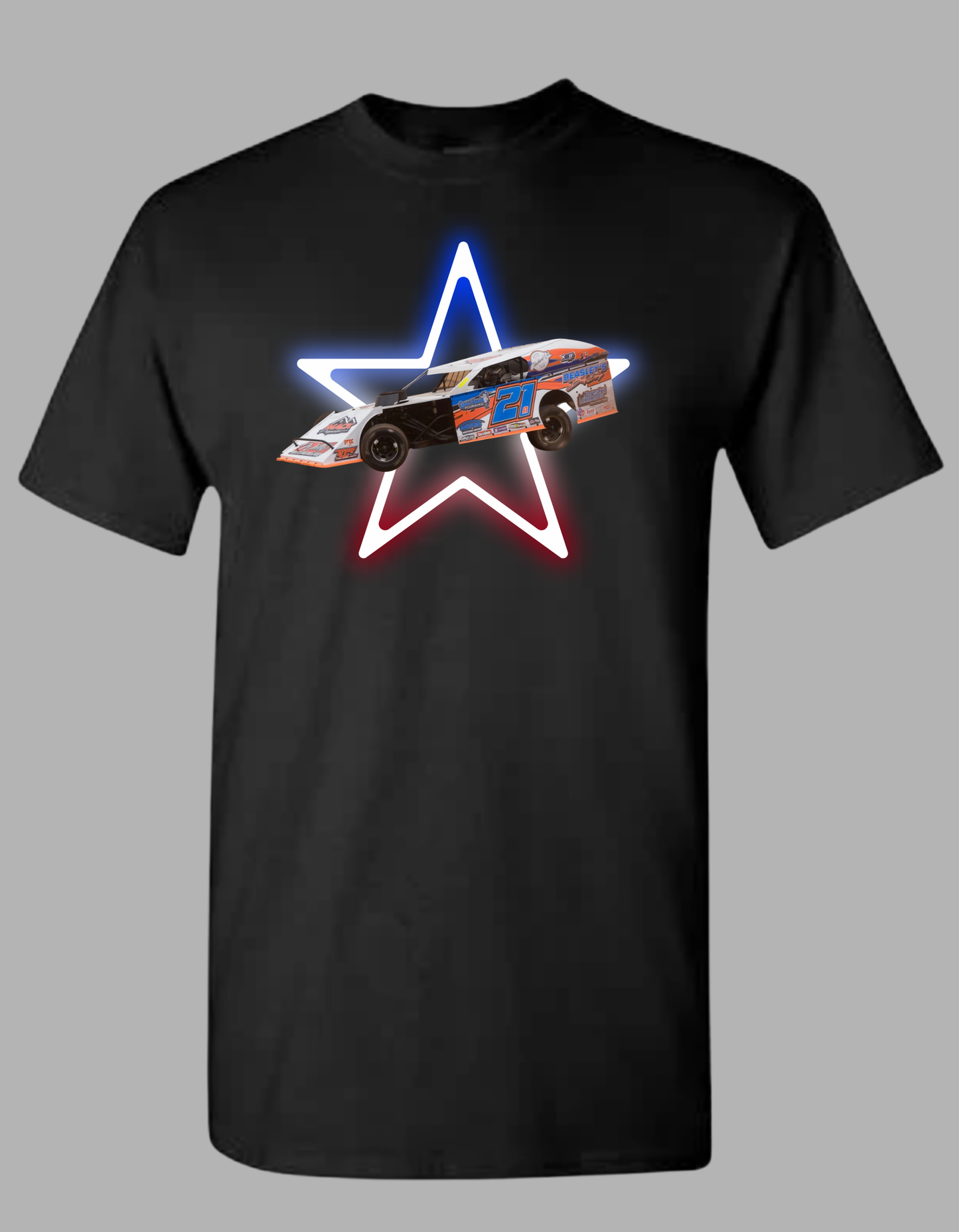 Neon Star with Car Cutout