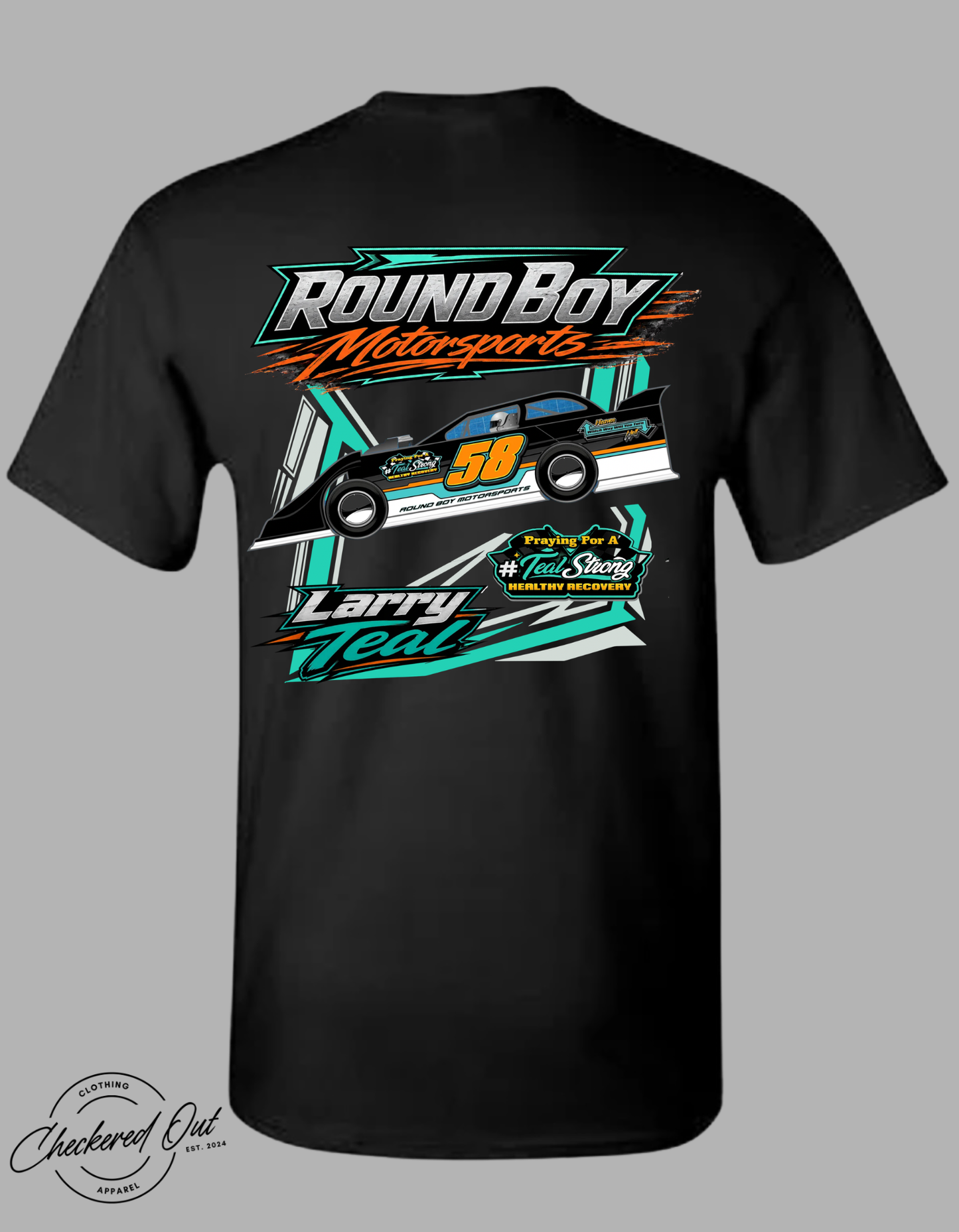 Larry Teal Race T-Shirt Design