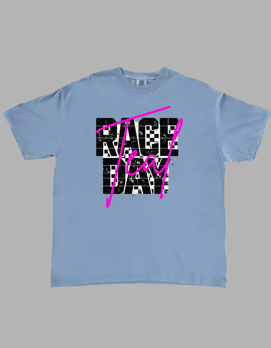 RACE DAY with last name in color